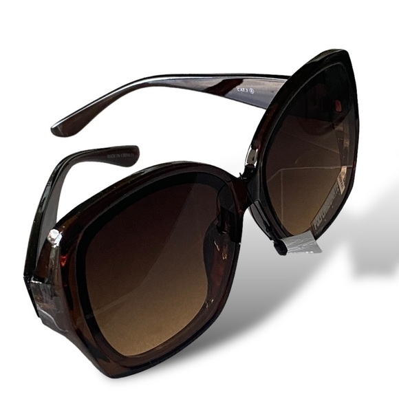 Oversized Sunglasses Dark Goth Brown Streetwear BALLETCORE Casual NWT - Picture 4 of 12